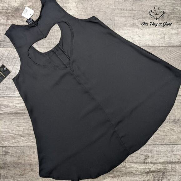 Grass Collection Sheer Button Front Tank Top Size S - Picture 5 of 5